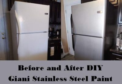 Painting my white textured fridge with Liquid Stainless Steel – The Quiet  Cruiser